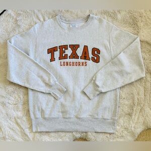 Champion Reverse Weave Texas Long Horns Gray Sweat Shirt Size: Medium